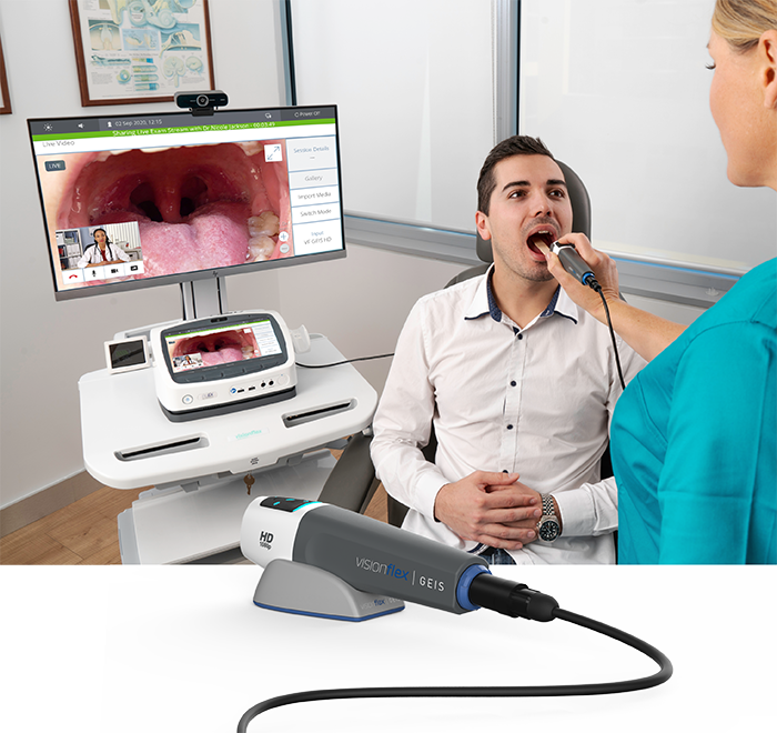 nurse-using-geis-camera-on-patient-with-proex-telehealth-hub